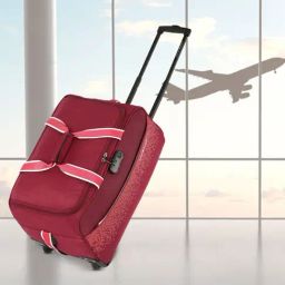 Lavie Sport Cabin Size 56 Litre Pixel Wheel Duffle  Bag| Duffle Bag | 2 Wheel  Duffle Bag (Navy)-image-77