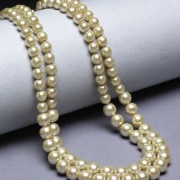 Zeneme Gold Plated White Pearl Beaded Layered Necklace-picture-28