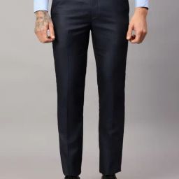 Cantabil Navy Blue Regular Fit Trousers-image-94