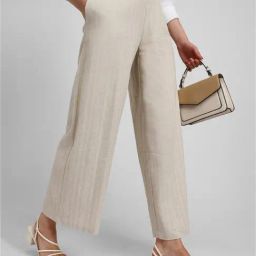 Forever 21 Beige Striped Regular Fit Mid Rise Pants-image-67
