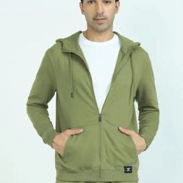 XYXX Olive Relaxed Fit Hooded Sweatshirt-12