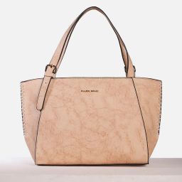 Allen Solly Peach Textured Medium Handbag image 1