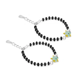Paavni Unisex Kids 2 Sterling Silver Handcrafted Silver-Plated Wraparound Bracelet-12