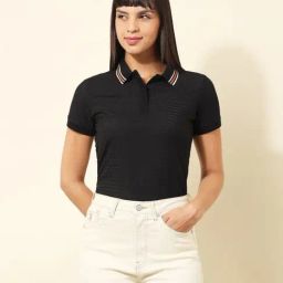 U.S. Polo Assn. Black Regular Fit Texture Polo T-Shirt-picture-48