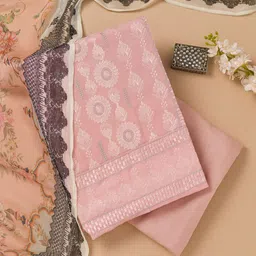 Koskii Floral Embroidered Unstitched Dress Material-image-59