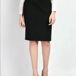 Exude Black Plain Skirt-picture-15