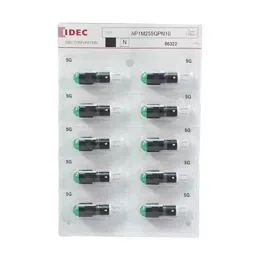 IDEC AP Series LED Small Indicator Light Round Projection with 10 mm Dia, AP1M255APN10 (Set of 10)-94