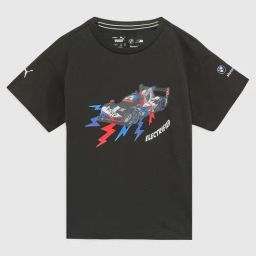 Puma Kids Black Cotton Printed T-Shirt-picture-4