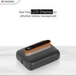 Neopack Atom 10000 mAH Power Bank with USB-A & USB-C @ 22.5W Dual Port Fast Charging Outputs (Black) image 2