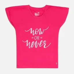 Bodycare Kids Fuchsia Pink Cotton Printed T-Shirt-image-67