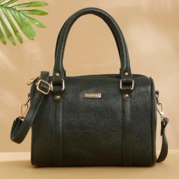 Teakwood Leathers Green Texture Leather Structured Sling Handbag-20