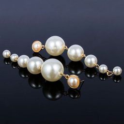 BEYTER Sterling Silver Pearls Beaded Contemporary Drop Earrings-image-74