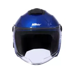 HIKER by Varroc FLASH PRO Helmet Gloss Blue Small 580 mm Half Face-10