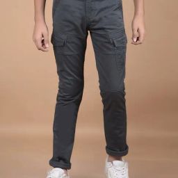 Crimsoune Club Boys Grey Cotton Solid Trousers-image-85
