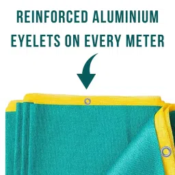 SINGHAL 3x5 m Green & Yellow HDPE 90% UV Protected Multipurpose Stabilized Green Shade Net with Attached Eyelets, MQ-RRIP-Y9EN image 5