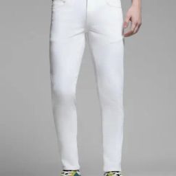 Jack & Jones White Cotton Skinny Fit Denim Jeans-image-62