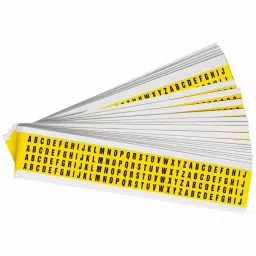 BRADY Letter Label 6.35 mm (1/4 inch) Character Height Gothic Font, 35TA25 (Pack of 25 Pcs)-image-10