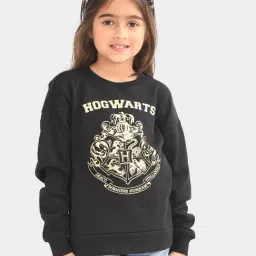 Bonkids Girls Graphic Printed Cotton Pullover Sweatshirt-image-3