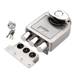 Link Tribolt Stainless Steel Finish One Side Knob One Side Key Dead Bolt With Latch Rim Lock-12