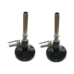 SSU 4 x 4 x 4 cm Stainless Steel Bunsen Burner With Stop Cock Pack of 2 Pcs-7