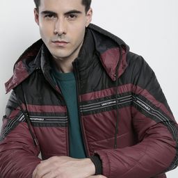 The Indian Garage Co Men Detachable Hood Colourblocked Padded Jacket-picture-44