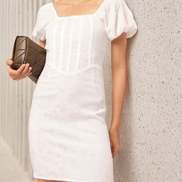 DressBerry Girly Glam Ivory Mini Dress-image-127