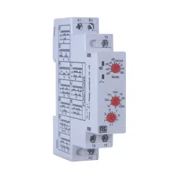 RS PRO Multi Function Timer Relay DIN Rail Mount 12 to 240 V AC Model No. 2257037-17