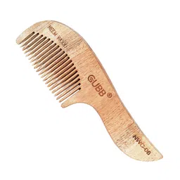 GUBB Effortless Detangling Neem Comb With Small Handle - Brown image 1