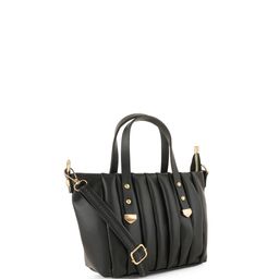 Flingo Striped PU Oversized Structured Handheld Bag image 2