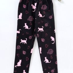 Doreme Full Length Printed Leggings - Black-image-80