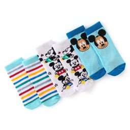 Cute Walk by Babyhug Disney Non Terry Anti-Bacterial Ankle Length Mickey Mouse Graphics Pack of 3- Multicolor-image-32