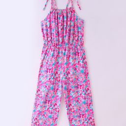 Tiara Sleeveless Floral Printed Jumpsuit - Pink-picture-18