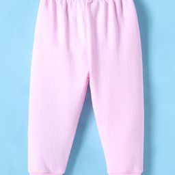 CUCUMBER Cotton Knit Full Length Solid Colour Fleece & Woollen Pant - Baby Pink-image-17