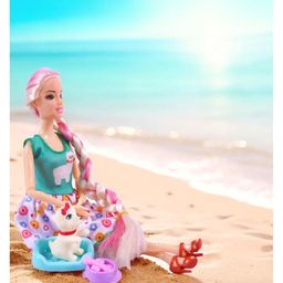 Oskart Pet doll setbaby doll toys for girls, doll house for kids, doll for girls, doll set, dolls for kids, perfect gift and play toy (Assorted Color and print)-19
