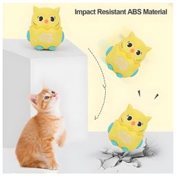 NEGOCIO Owl Shaped Press Mechanical Sliding Funny Toy Classic Wind Up Toys for Kids & Small Midum Puppy Cat Dogs- PACK OF 1- COLOR MAY VARY-20