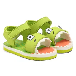 TOMSY CHOICE Animal Designed & Applique Detailed With Velcro Closure Sandals - Green-picture-41