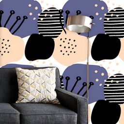 ArtzFolio Printed UV-Resistant Anti-Bacterial Abstract Shapes Peel & Stick Wallpaper-image-35