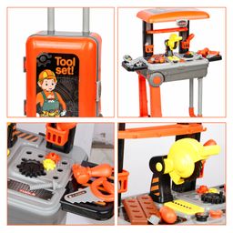 Fiddlerz Tool Kit for Kids Pretend to Play 2 in 1 Construction Tool Set with Portable Suitcase Engineering Set  - 26 Pieces image 2