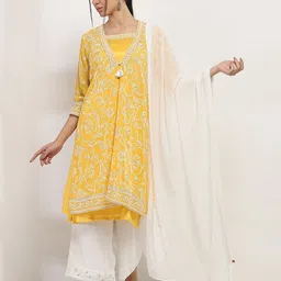 Rangriti Dupatta With Thread Work-picture-0