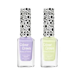 CROWN Set Of 2 Longwear Glossy Finish Nail Enamel - 10 ml Each - Fresh Lilac-12