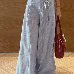 StyleCast x Revolte Women Striped Loose Fit Easy Wash Trousers-image-36