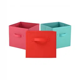 Aura Green Set of 3 Regular Square Foldable & Multipurpose Wardrobe Storage Box Organizer-25