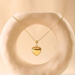 SOHI Gold-Plated Heart-Shaped Pendants With Chains-image-11