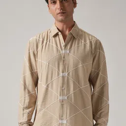 Banana Club Men Classic Slim Fit Opaque Checked Casual Shirt-image-93