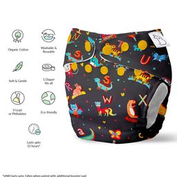 SuperBottoms NEW UNO Freesize Cloth Diaper  Cloth diaper for babies Washable & Reusable cloth diaper  Comes with cloth diaper insert  Pack of 4 image 5