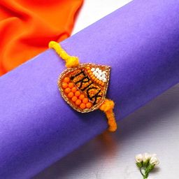 PRIAANSHA CREATIONS Artificial Beaded Embellished Thread Rakhi With Roli Chawal-image-12