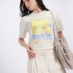 glitchez Sunny State of Mind Drop-Shoulder Printed T-shirt-image-8