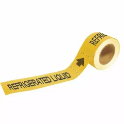 BRADY Coiled Plastic Pipe Marker Refrigerated Liquid Yellow and Black 1 x 8 x 0.003 inch, 8CF79-image-72