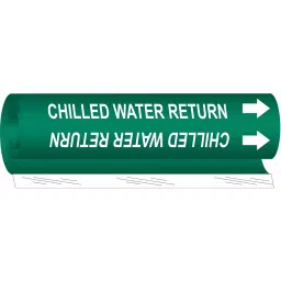 BRADY Plastic Pipe Marker Chilled Water Return Green and White 26 x 12 x 0.006 inch, 14H782-image-67