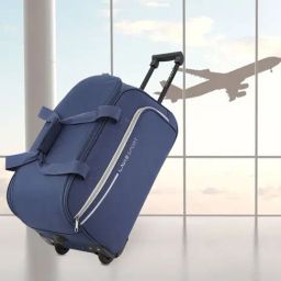 Lavie Sport Small Size 53 Cms Galactic Wheel Duffle Bag  | Trolley Bag (Navy)-image-54